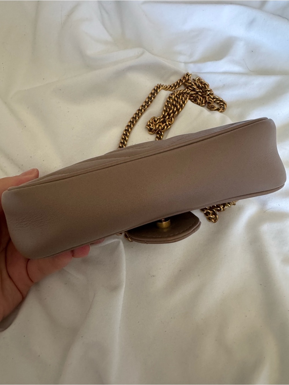 Gucci Calfskin Matelasse Super Mini GG Marmont Shoulder Bag - Picture 10 of 13